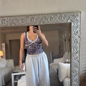 SHEIN Purple Leopard Print Bodysuit